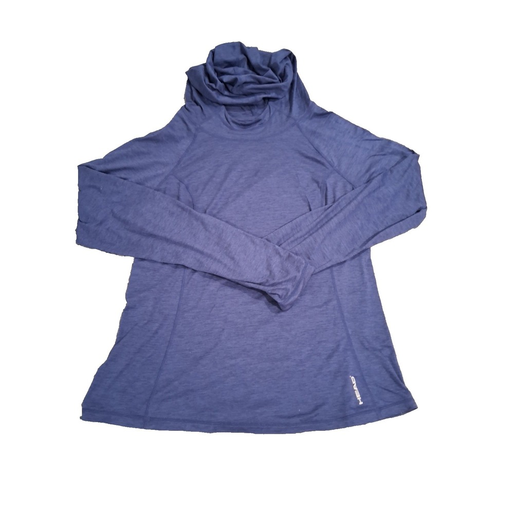 L@@K!‎ Head Long Sleeve Hoodie Women's Large Navy Heather Lightweight Tennis